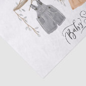 ツインユニセックスグリーンリーフローラベビーシャワー 薄葉紙 (詳細)