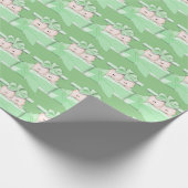 ツインユニセックスベビー包装紙緑 ラッピングペーパー (角)