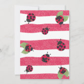 ツインラディバグベビーシャワー招待状 招待状 (裏面)