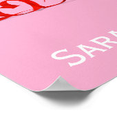 ツインラブ子供部屋 パーソナライズされた ポスター (角)