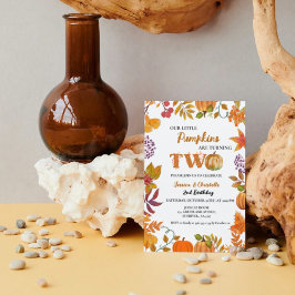 ツインリトルカボチャが2歳の誕生日を迎える 招待状