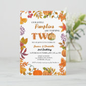 ツインリトルパンプキンが2歳になる お誕生日 招待状 (スタンド正面)