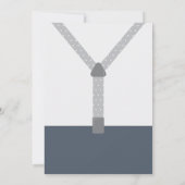 ツインリトルメンバプテスマ招待状ブルー,グレー 招待状 (裏面)