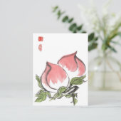 ツイン中国の桃 ポストカード (スタンド正面)