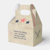 ツイン又は兄弟姉妹野球ダブルヘッダー誕生日 フェイバーボックス (裏面サイド)