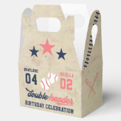 ツイン又は兄弟姉妹野球ダブルヘッダー誕生日 フェイバーボックス (オープン)