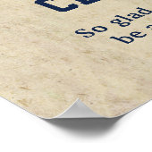 ツイン又は兄弟姉妹野球ダブルヘッダー誕生日 ポスター (角)