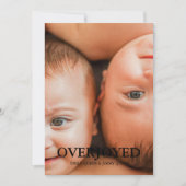 ツイン大喜びありがとう写真誕生 案内状 (正面)