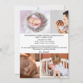 ツイン大喜びありがとう写真誕生 案内状 (裏面)