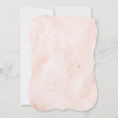 ツイン女の子の水色バラ金ゴールド赤面ピンクグリッター 招待状 (裏面)