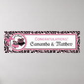 ツイン女子のためのロックスターツトゥーベビーシャワーバナー ポスター (正面)