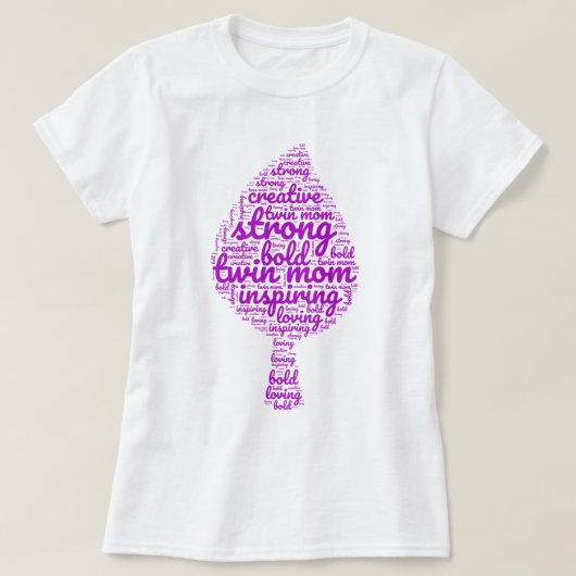 ツイン母の葉形 Tシャツ (デザイン正面)