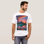 ツイン火山の反射 Tシャツ (正面フル)