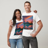 ツイン火山の反射 Tシャツ (ユニセックス)