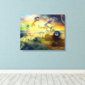 ツイン炎が最初に満たされたとき – Canvas Print キャンバスプリント (インサイチュ (ウッドフロア))