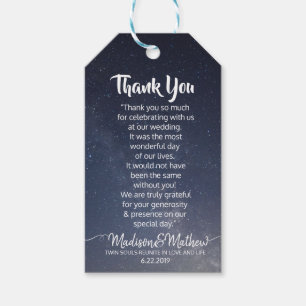 ツイン炎結婚の感謝ラベル ギフトタグ