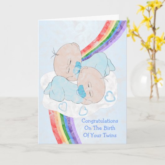 ツイン生まれズ カード (黄色い花)