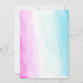 ツイン男の赤ちゃんと少女の水色のベビーシャワーインバー 招待状 (裏面)