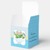 ツイン男の赤ちゃんシャワー – ポッド内の2つの豆 フェイバーボックス (オープン)