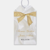 ツイン男の赤ちゃんバプテスクロホワイト金ゴールドギフト ギフトタグ (正面)