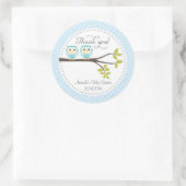 ツイン男の赤ちゃんフールベビーシャワーステッカー ラウンドシール (バッグ)