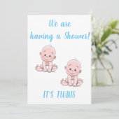 ****ツイン男の赤ちゃん**** MOMのシャワー 招待状 (スタンド正面)