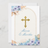 ツイン祈ガール初の聖体青フローラ 招待状 (裏面)