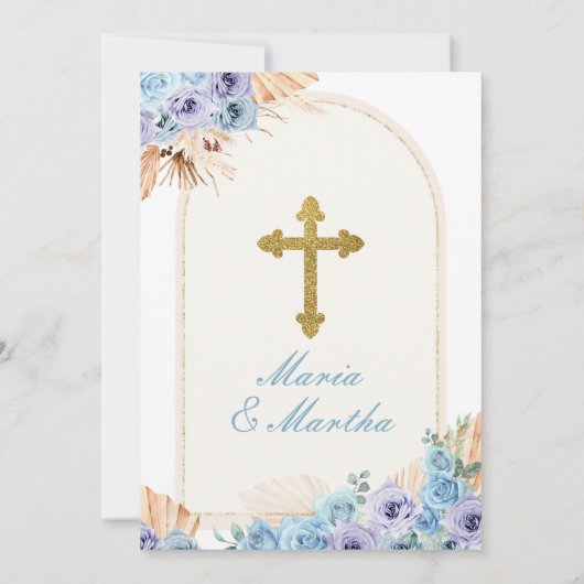 ツイン祈ガール初の聖体青フローラ 招待状 (裏面)