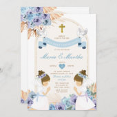 ツイン祈ガール初の聖体青フローラ 招待状 (正面/裏面)