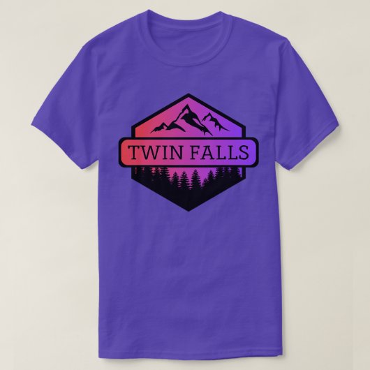 ツイン秋アイダホ山と木Tシャツ2 Tシャツ (デザイン正面)