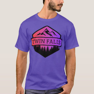 ツイン秋アイダホ山と木Tシャツ2 Tシャツ