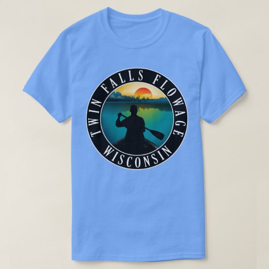 ツイン秋フローージュウィスコンシンカヌー Tシャツ (デザイン正面)