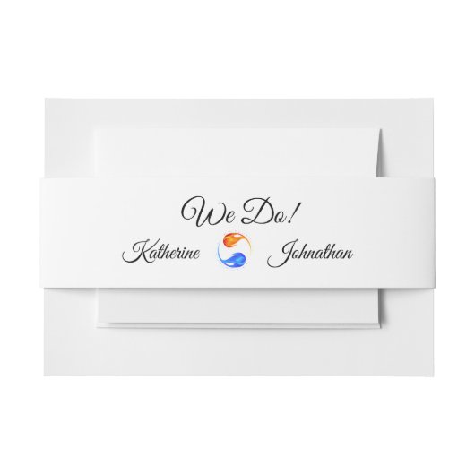 ツイン結婚フレームテーマ- 招待状ベリーバンド (正面例)