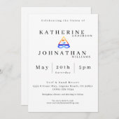 ツイン結婚フレームテーマ- 招待状 (正面/裏面)