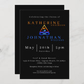 ツイン結婚フレームテーマ- 招待状 (正面/裏面)