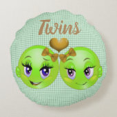 ツイン絵文字ガールズ ラウンドクッション (裏面)