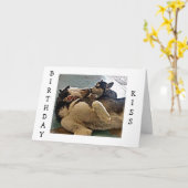 ツイン誕生日キス= PUP撮影 カード (黄色い花)