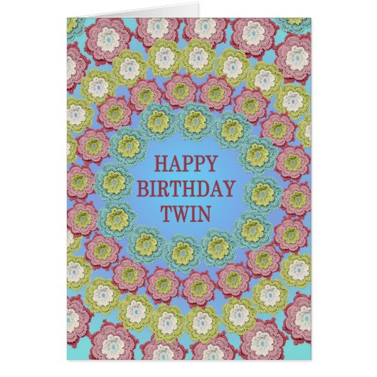ツイン誕生日クロシェ花 (正面)