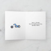 ツイン誕生日モーターバイクサンセットカード カード (内部)