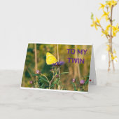 ツイン誕生日愛あなたと分かち合う! カード (黄色い花)