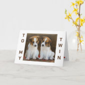 ツイン誕生日愛あなたと分かち合う! カード (黄色い花)