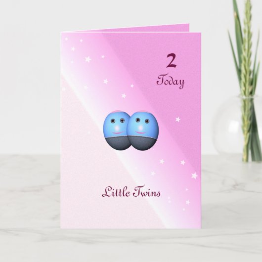 ツイン誕生日用セカンドガールズカード カード (正面)