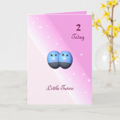 ツイン誕生日用セカンドガールズカード カード (黄色い花)