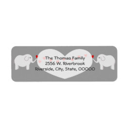 ツイン象男女兼用戻りラベル ラベル