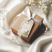 ツイン魅力的バニーフローラニュートラルベビーシャワー ギフトタグ