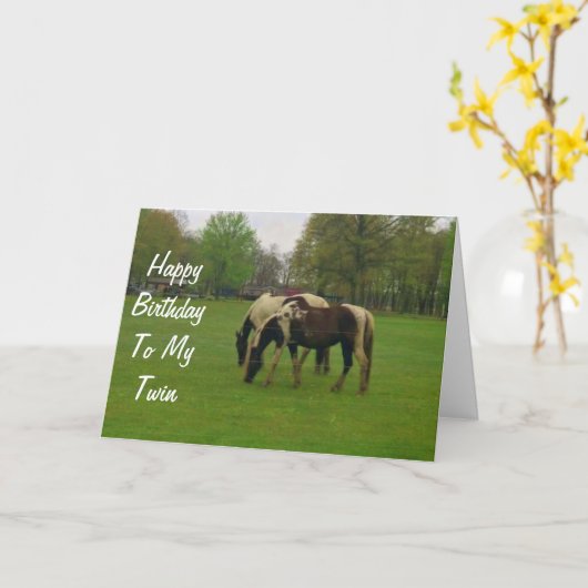 **ツイン、お使いの誕生日祝での準備が完了しました** カード (黄色い花)