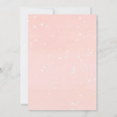 ツイン·ガールズ·ピンク·金ゴールド·ウィンター·クリスマス·ベイビー·シャワー 招待状 (裏面)