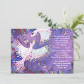 ツイン·ドブ·ユダヤ人ベビー命名招待状ヘブライ語 招待状 (スタンド正面)