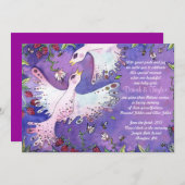 ツイン·ドブ·ユダヤ人ベビー命名招待状ヘブライ語 招待状 (正面/裏面)