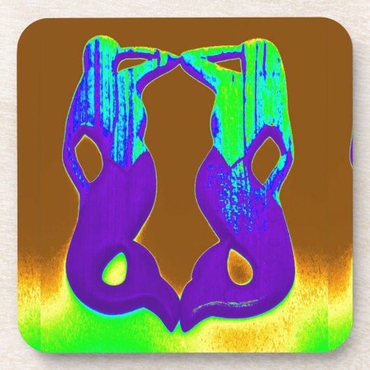 ツイン・パープル・マーメイド コースター (正面)